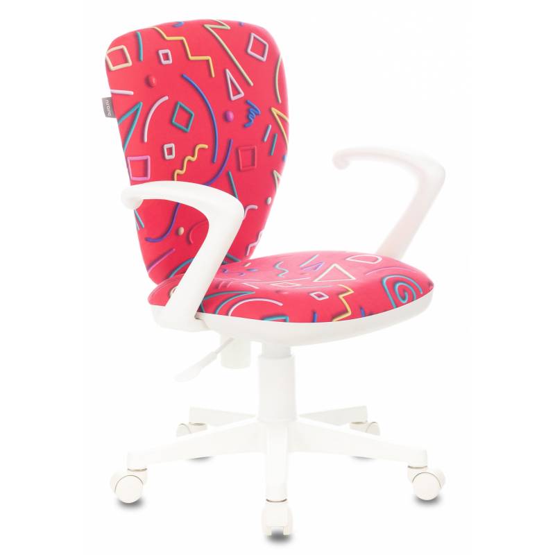 Кресло детское Бюрократ KD-W10AXSN малиновый Sticks 05 крестов. пластик пластик белый главное фото