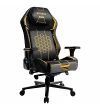 Игровое кресло PREMIUM "Tanos GM-180", мультиблок, 4D подлокотники, литой поролон, черное/желтое, 532953