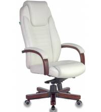Кресло бюрократ T-9923 WALNUT_Ivory   (Натуральная кожа)